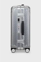 SILVER ALUMINIUM TRUNK SUITCASE 80CM