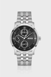 BLACK-DIAL WATCH WITH MULTI-LINK BRACELET