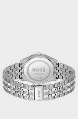PRINCIPLE MASTER GREY-TEXTURED-DIAL WATCH WITH MULTI-LINK BRACELET