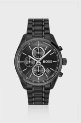 BLACK-PLATED WATCH WITH TONAL DIAL