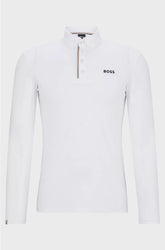 EQUESTRIAN SHOW SHIRT IN WHITE WITH SIGNATURE-STRIPE DETAILS