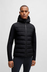 EQUESTRIAN HYBRID PUFFER JACKET WITH LOGO PATCH