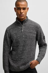 EQUESTRIAN MELANGE TROYER SWEATER