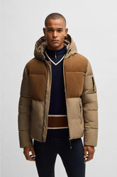 EQUESTRIAN WATERPROOF JACKET WITH CORDUROY DETAILS