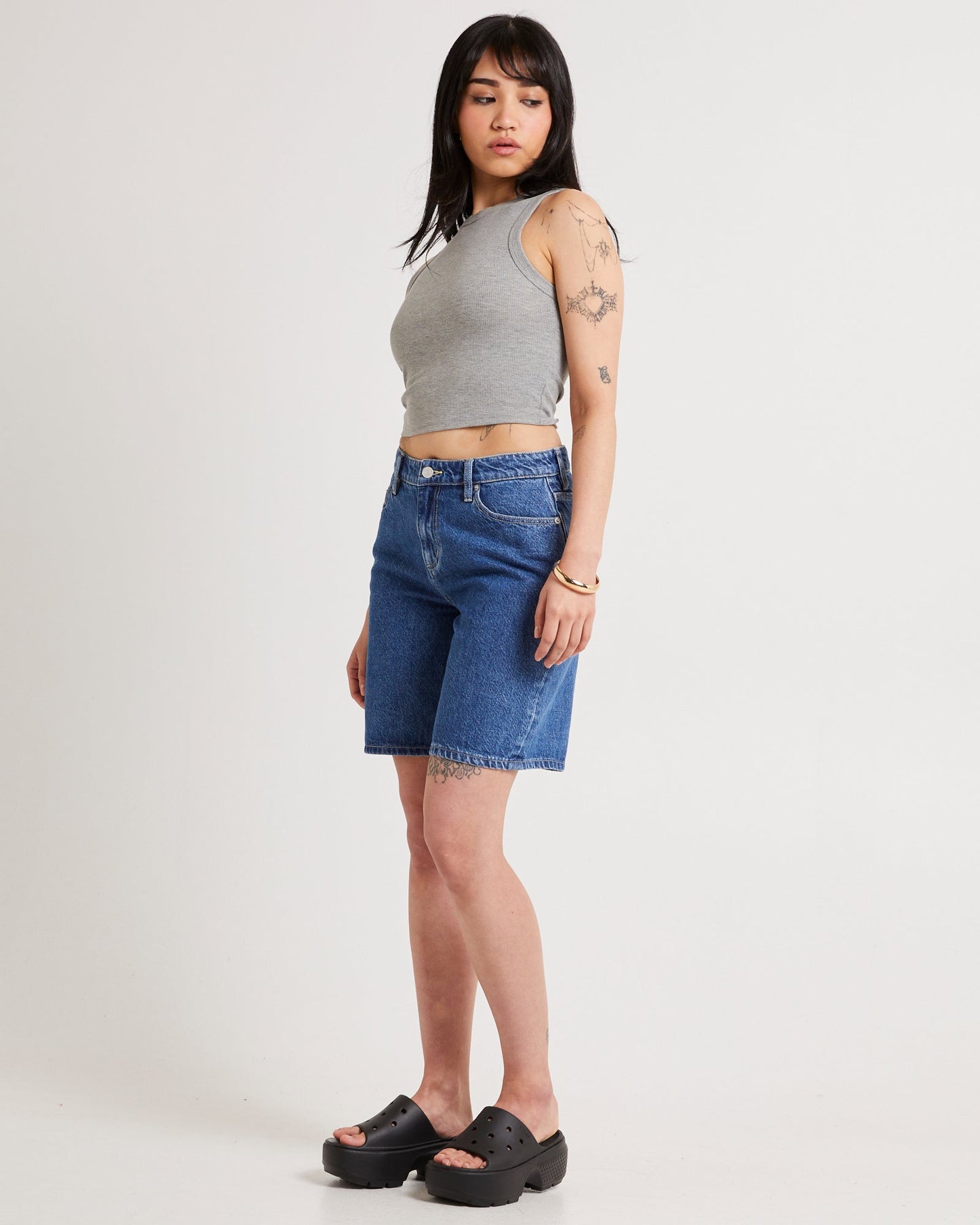 Mid Baggy Denim Shorts