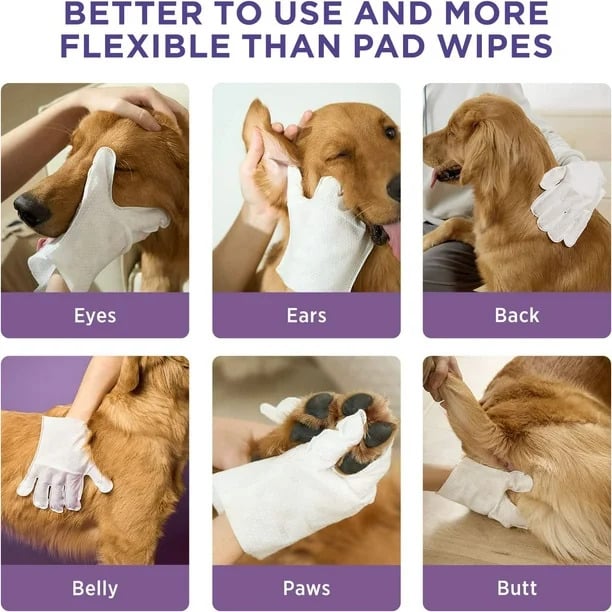 🔥Best-selling in 2025🔥Deodorizing Pet Glove Wipes For Dogs (6 Pcs / 1 Pack)