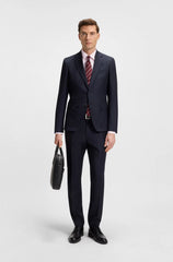 REGULAR-FIT SHIRT IN EASY-IRON STRUCTURED STRETCH COTTON