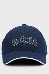 LOGO-EMBROIDERED CAP IN WOVEN PIQUE