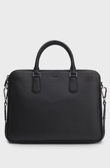 ITALIAN-LEATHER DOCUMENT CASE WITH EMBOSSED LOGO