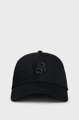 COTTON-TWILL CAP WITH EMBROIDERED DOUBLE B MONOGRAM