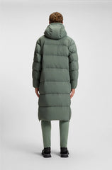 LONG-LENGTH DOWN JACKET IN WATER-REPELLENT STRETCH FABRIC