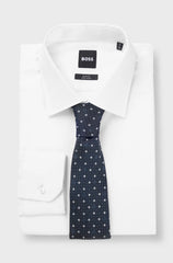 SILK-BLEND TIE WITH MICRO DOUBLE B MONOGRAMS