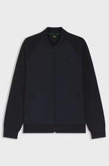 REGULAR-FIT CARDIGAN IN MIXED MATERIALS