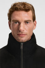 RELAXED-FIT JACKET IN WATERPROOF SUEDE