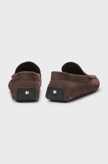 NUBUCK-LEATHER LOAFERS WITH DRIVER SOLE