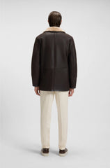 REGULAR-FIT JACKET IN ITALIAN SHEARLING LEATHER