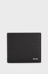 MONOGRAM-STRUCTURE WALLET WITH LOGO TRIM
