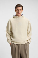 PEACHED-COTTON HOODIE WITH DOUBLE B MONOGRAM