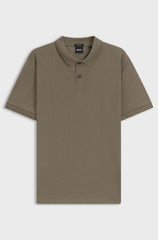 COTTON POLO SHIRT WITH HERRINGBONE STRUCTURE
