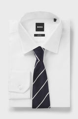 TIE WITH DIAGONAL STRIPE IN SILK BLEND