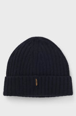RIBBED BEANIE HAT IN CASHMERE