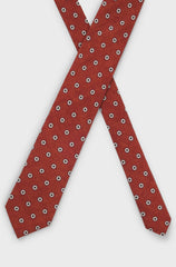 PRINTED TIE IN COTTON AND WOOL