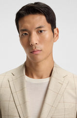 REGULAR-FIT JACKET IN A CHECKED WOOL BLEND