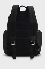 ITALIAN-LEATHER BACKPACK WITH ZIPPED SIDE POCKETS