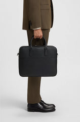 LEATHER DOCUMENT CASE WITH PLAIN AND GRAINED FINISHES