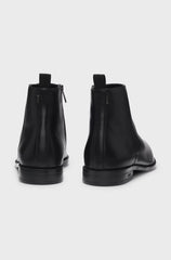 LEATHER ANKLE BOOTS WITH SIDE ZIP