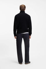CABLE-KNIT SWEATER IN WOOL AND CASHMERE