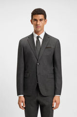 TWO-PIECE REGULAR-FIT SUIT IN WOOL AND LINEN