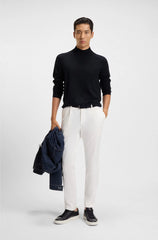 WOOL-BLEND SWEATER WITH MOCK NECK
