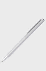 CHROME BALLPOINT PEN WITH ENGRAVED PATTERN