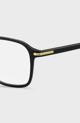 BLACK-ACETATE OPTICAL FRAMES WITH GOLD-TONE DETAILS