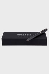 BRUSHED ROLLERBALL PEN WITH SIGNATURE-STRIPE RING