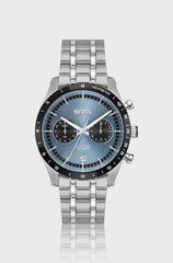 TOURMASTER BLUE-DIAL WATCH WITH MULTI-LINK BRACELET