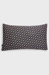 MONOGRAM-PRINT CUSHION COVER IN SILK
