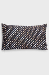 MONOGRAM-PRINT CUSHION COVER IN SILK
