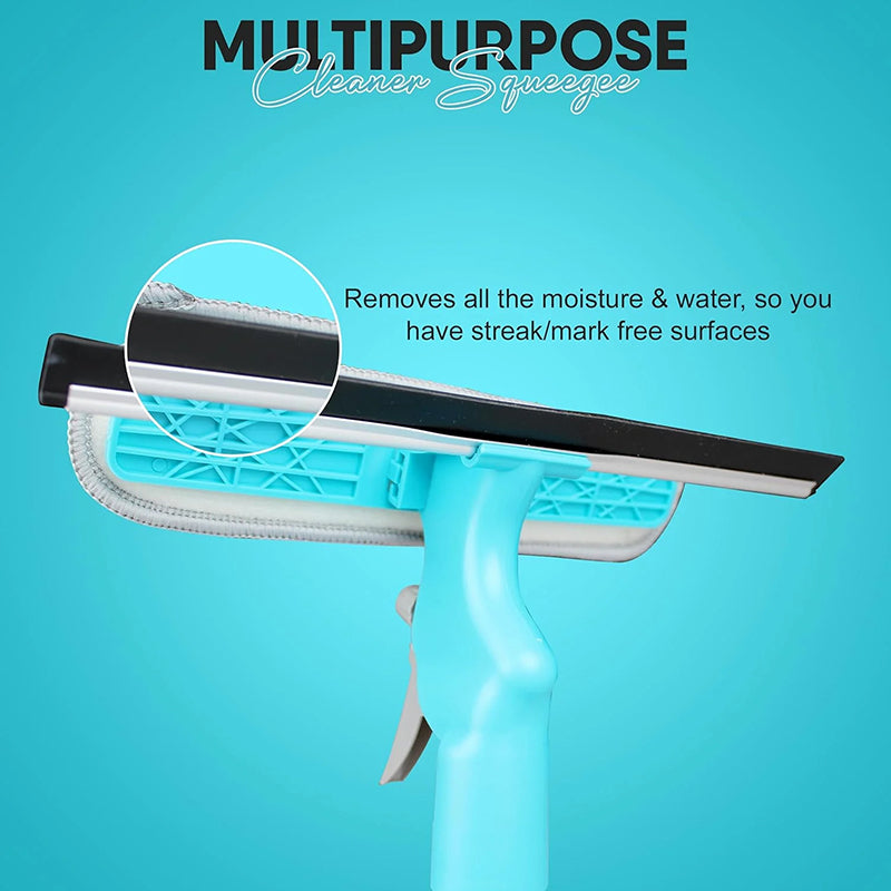 4 in 1 Multi-Function Glass Cleaner - Wiper, squeegee, brush and sprayer in one unit!