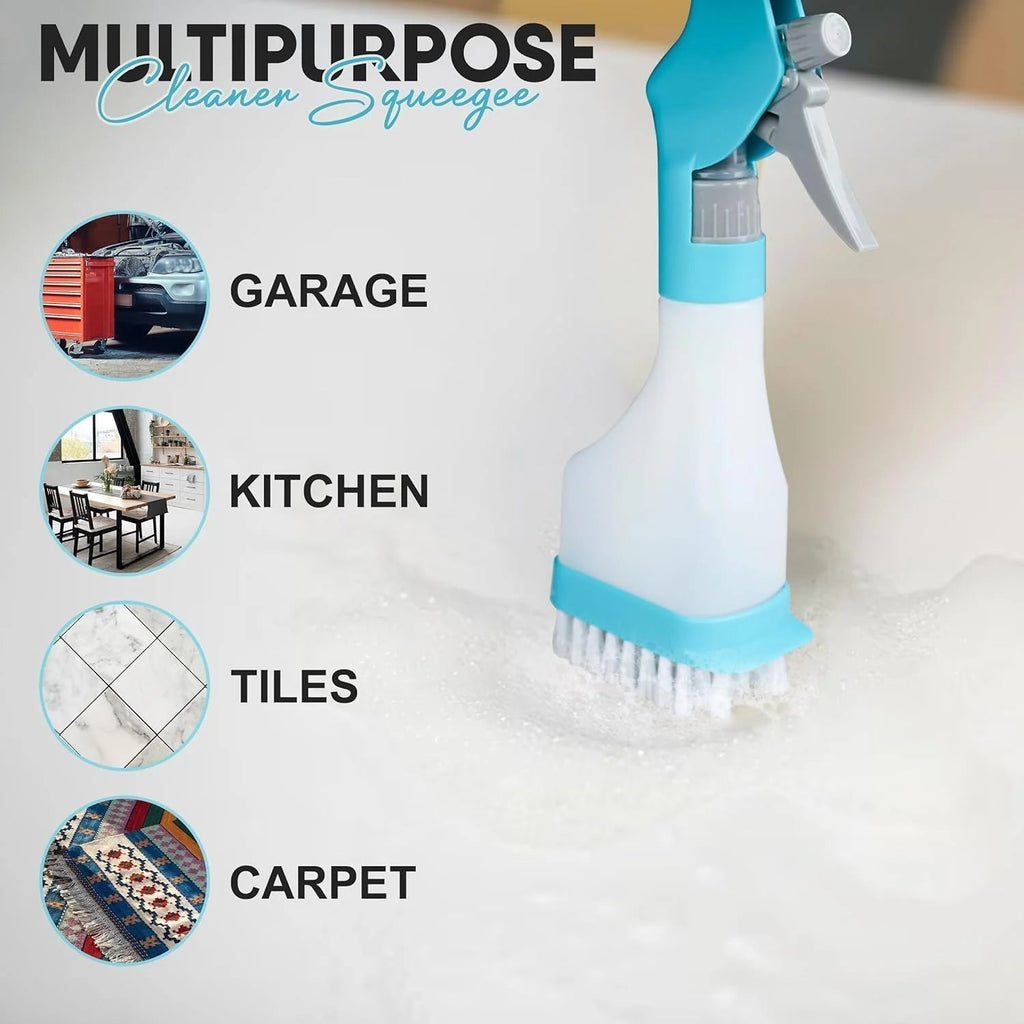4 in 1 Multi-Function Glass Cleaner - Wiper, squeegee, brush and sprayer in one unit!