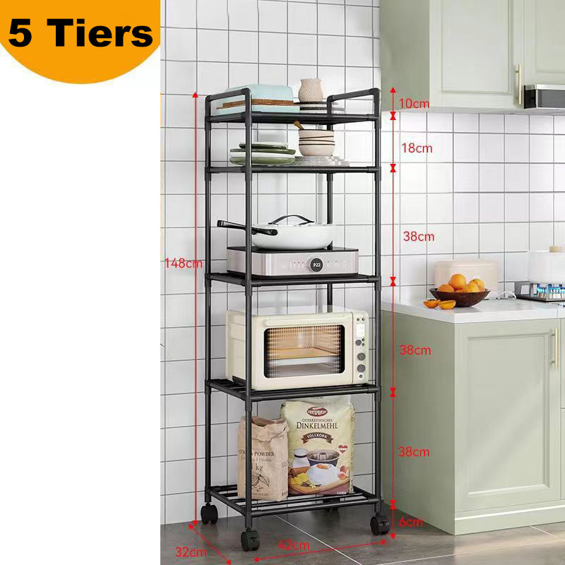 🔥Limited Time 37% OFF🔥Multi-Tier Storage Shelf with Sliding Wheels