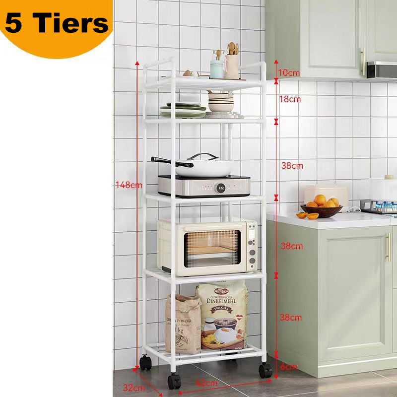 🔥Limited Time 37% OFF🔥Multi-Tier Storage Shelf with Sliding Wheels