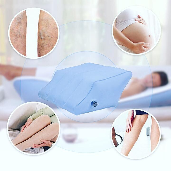 🛏️Inflatable leg pillows on the bed to prevent varicose veins