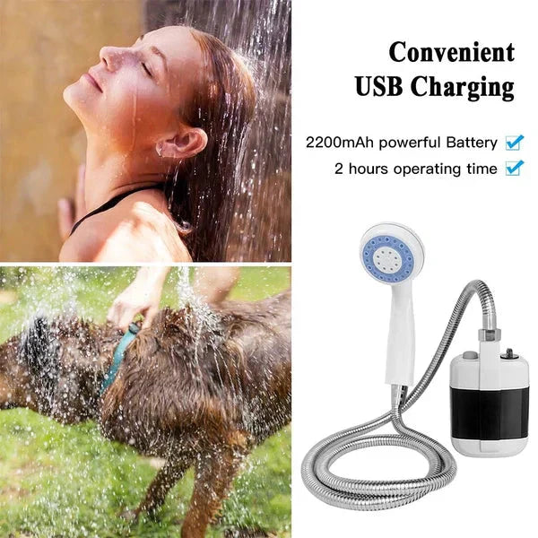 ✨Hot Sale 50% OFF ✨ Portable Outdoor Electric Shower Set - Handheld Camp Shower for Travel, Hiking & Gardening