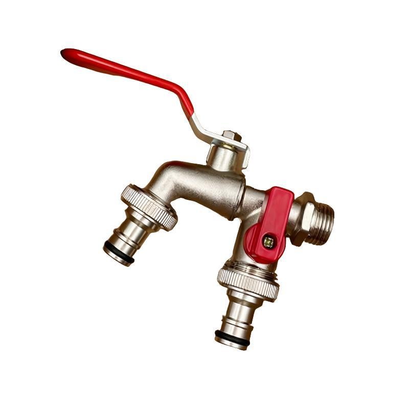 🔥Last Day 50% OFF🔥Universal Stainless Steel Double Outlet Garden Water Faucet