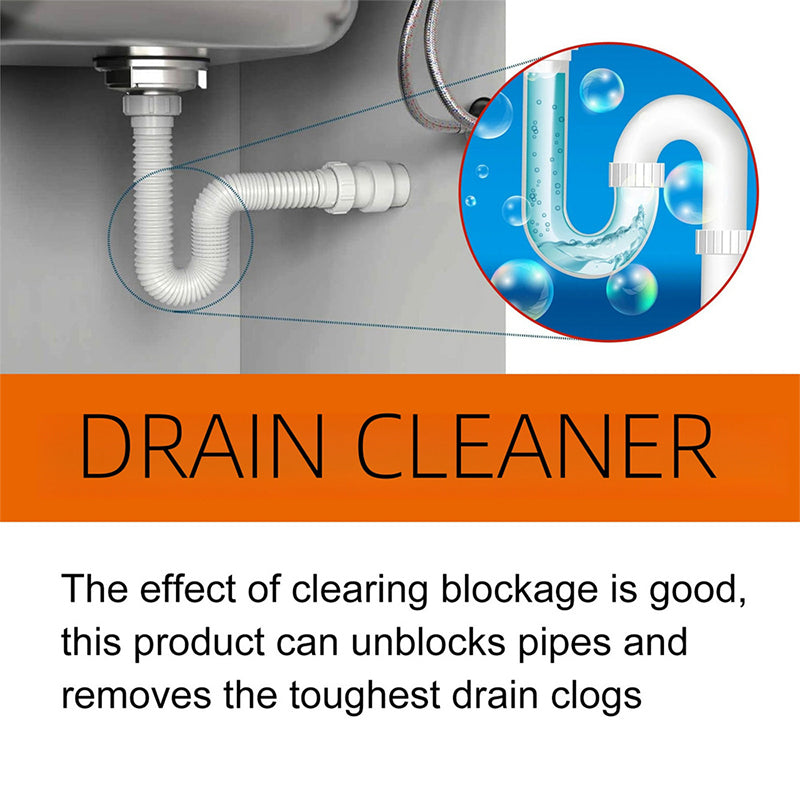 🔥Last day of the limited-time 50% off sale!🔥 Powerful Pipe Dredging Agent for Kitchen and Toilet Pipelines - Dissolves 200+ Blockages and Kills of Bacteria