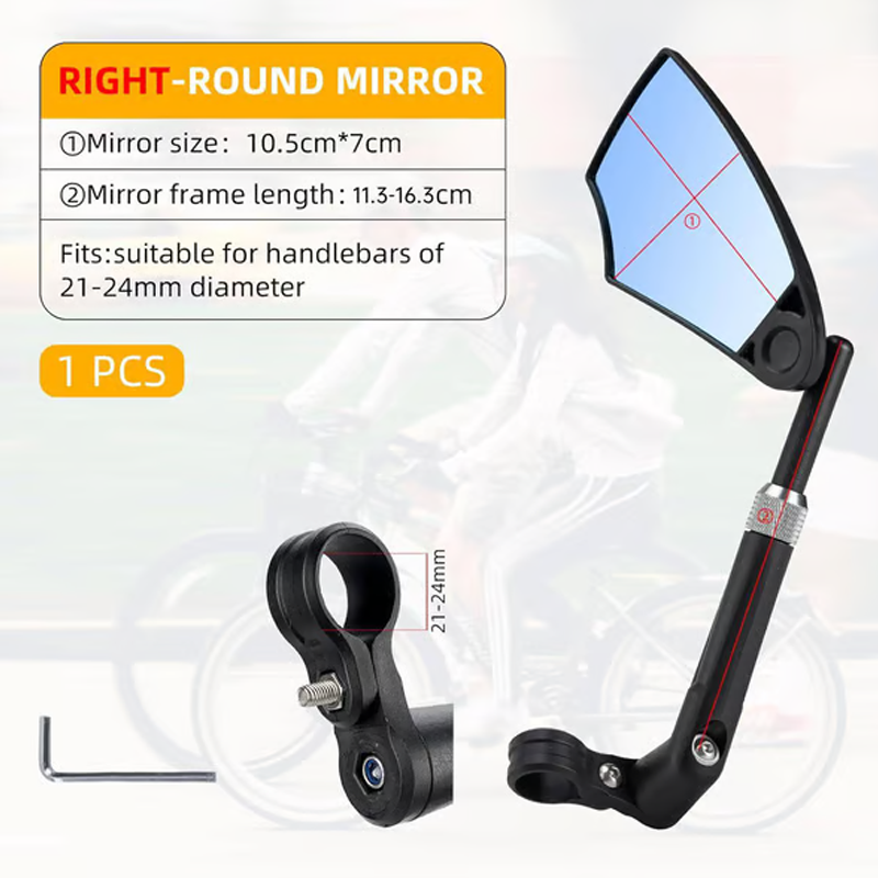 🔥Limited stock available 50% OFF🔥360° Adjustable Handlebar Bike Mirror