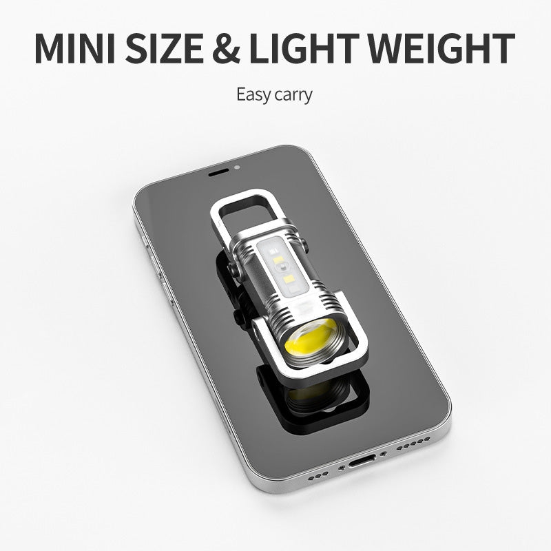 🔥Limited stock available 50% OFF🔥Multifunctional Mini Keychain Flashlight with Clip