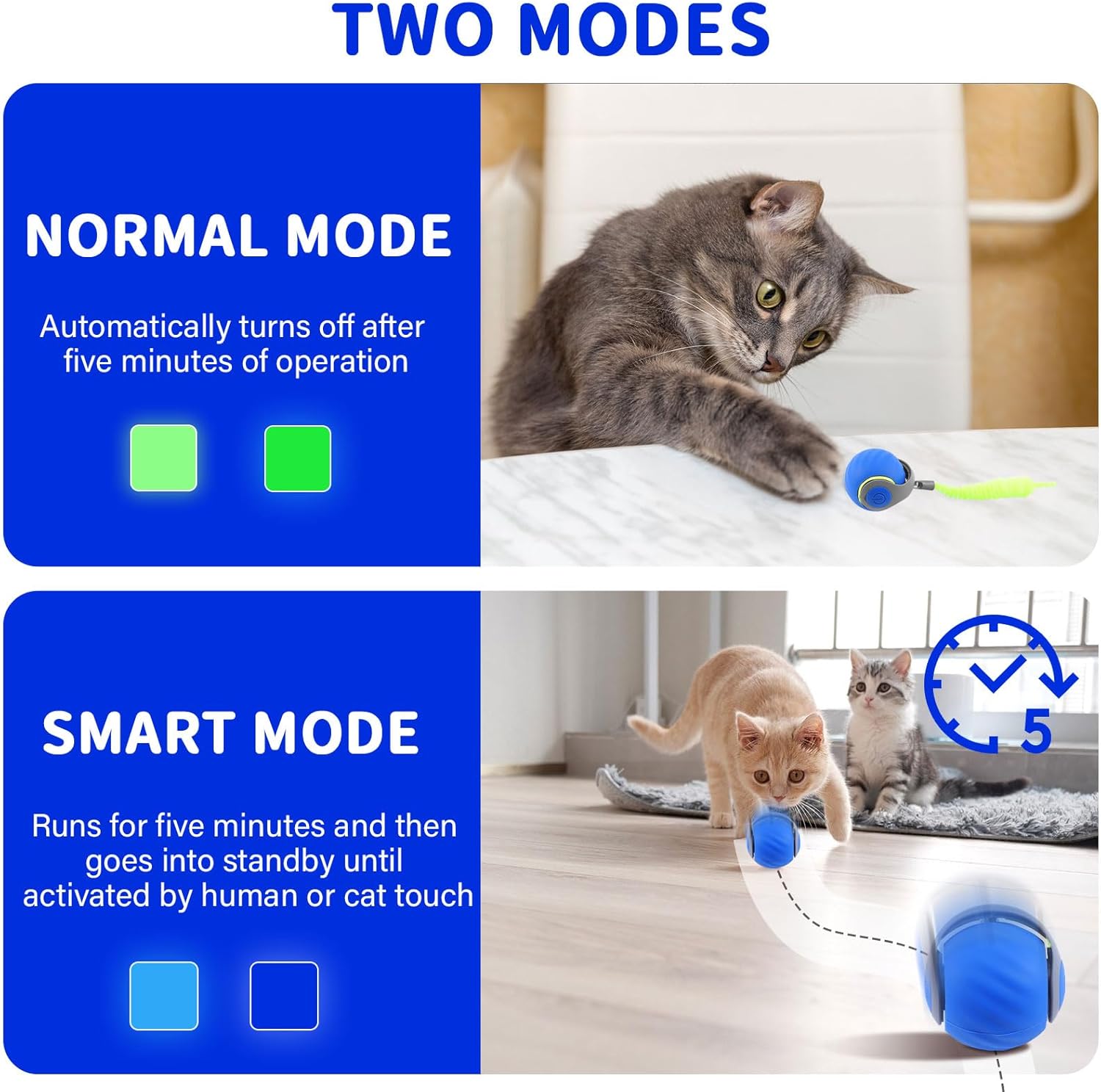 🐱🔥Limited stock available 50% OFF🔥🐶Interactive Rechargeable Cat Toy Ball